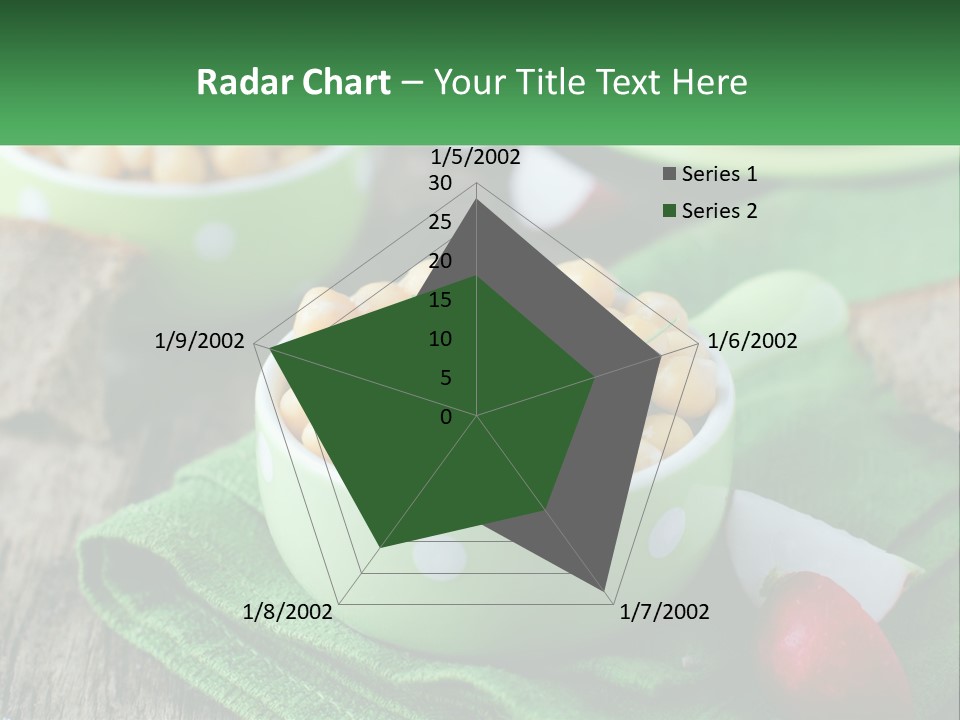 A Green Bowl Filled With Corn On Top Of A Table PowerPoint Template