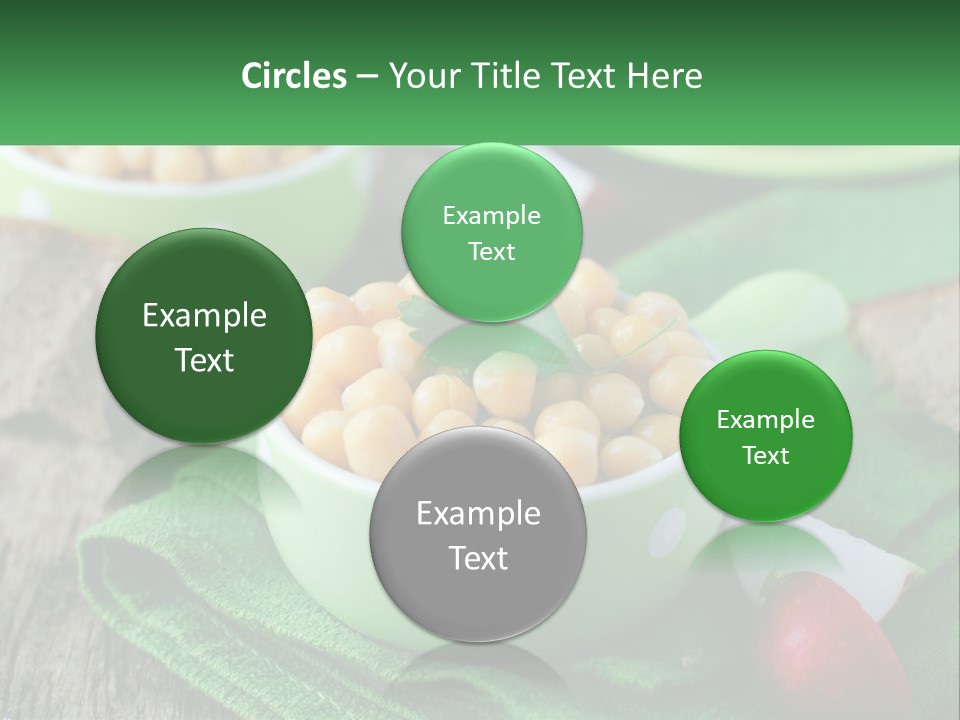 A Green Bowl Filled With Corn On Top Of A Table PowerPoint Template