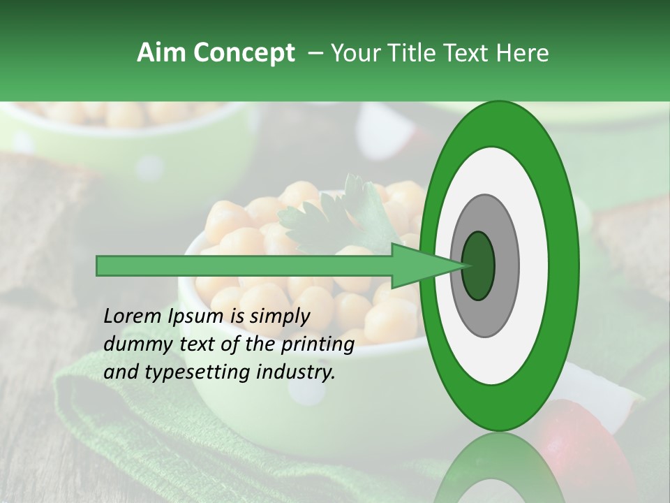 A Green Bowl Filled With Corn On Top Of A Table PowerPoint Template