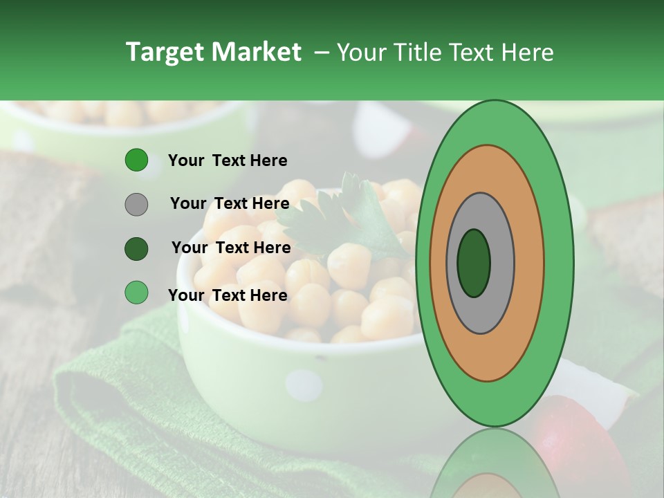 A Green Bowl Filled With Corn On Top Of A Table PowerPoint Template
