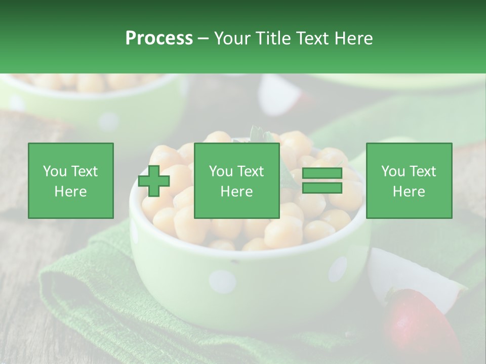 A Green Bowl Filled With Corn On Top Of A Table PowerPoint Template