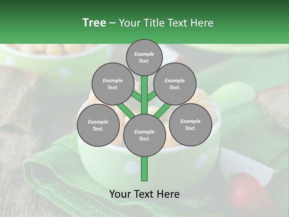 A Green Bowl Filled With Corn On Top Of A Table PowerPoint Template