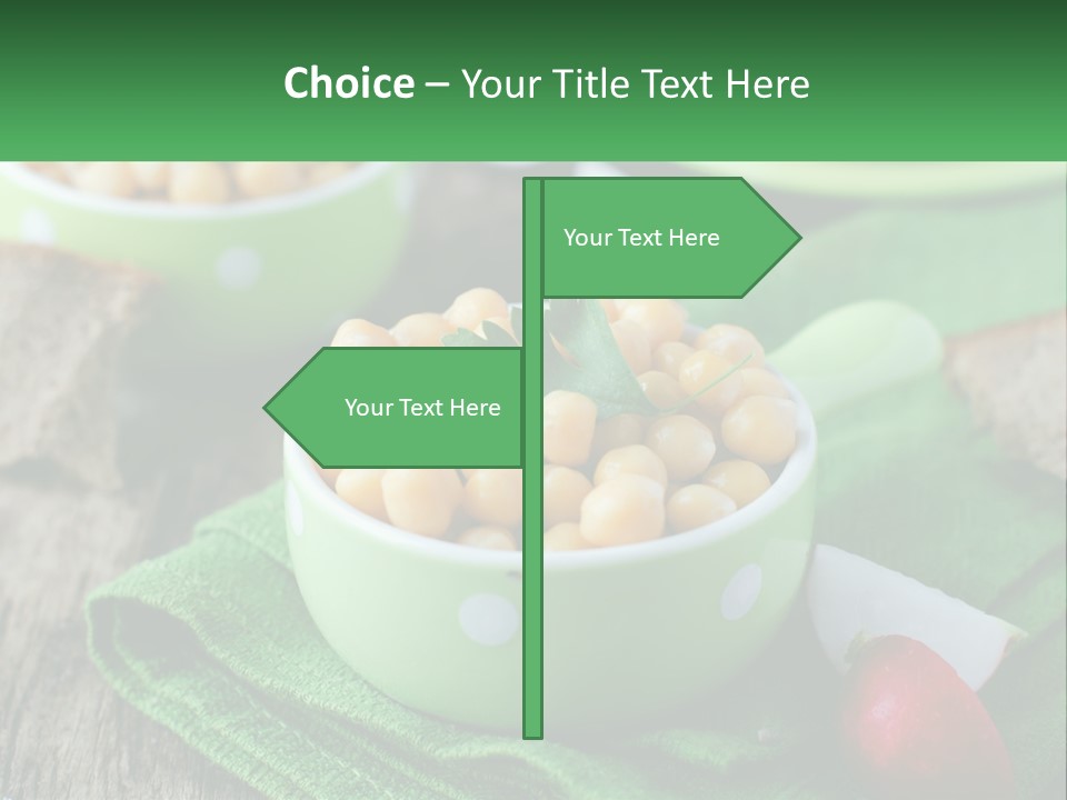 A Green Bowl Filled With Corn On Top Of A Table PowerPoint Template