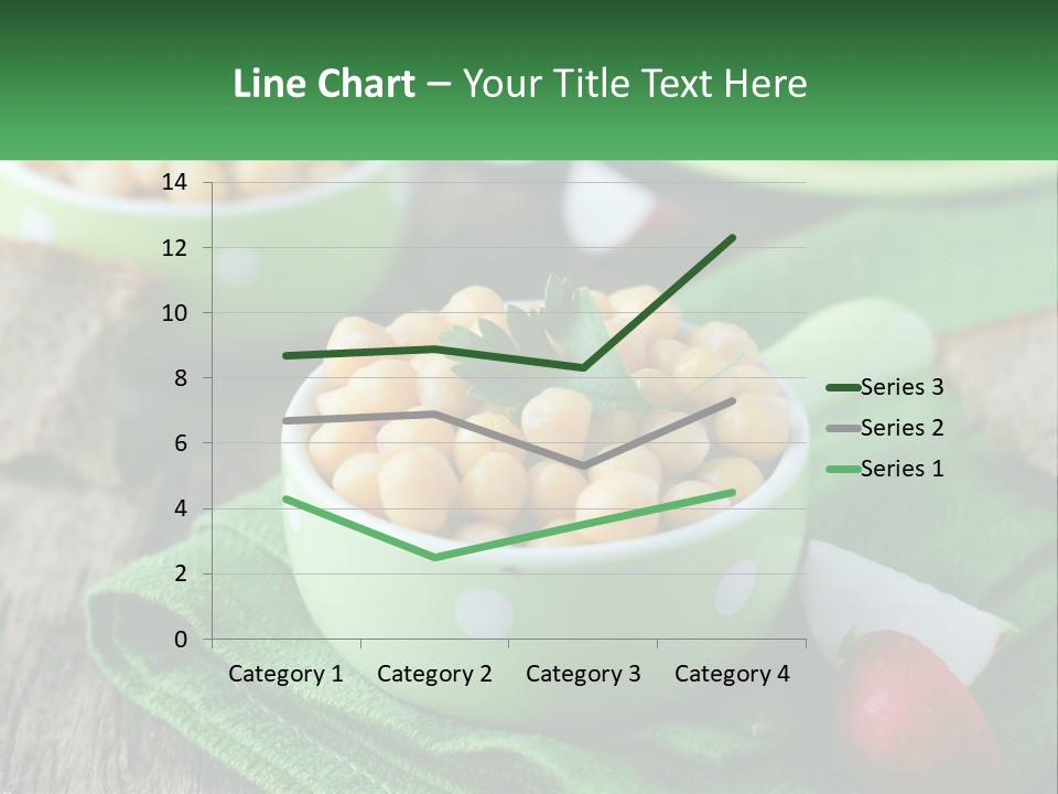 A Green Bowl Filled With Corn On Top Of A Table PowerPoint Template