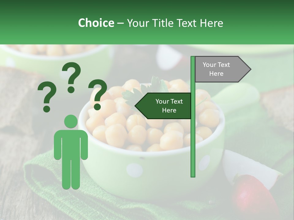 A Green Bowl Filled With Corn On Top Of A Table PowerPoint Template