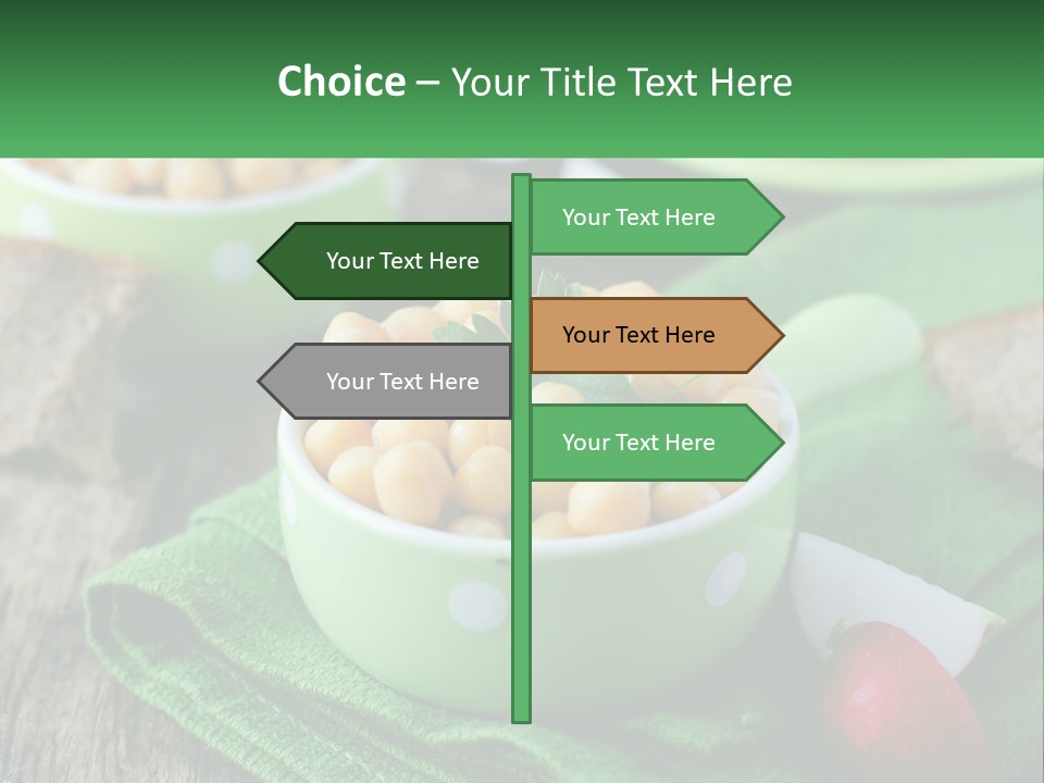 A Green Bowl Filled With Corn On Top Of A Table PowerPoint Template