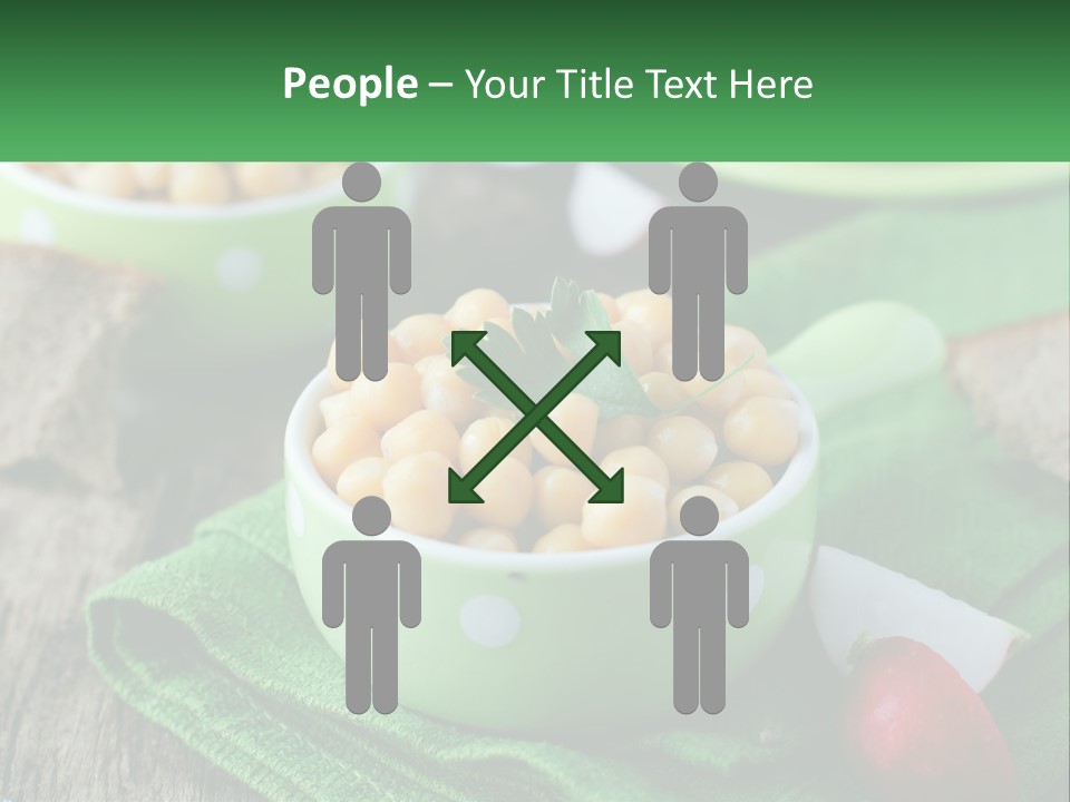 A Green Bowl Filled With Corn On Top Of A Table PowerPoint Template