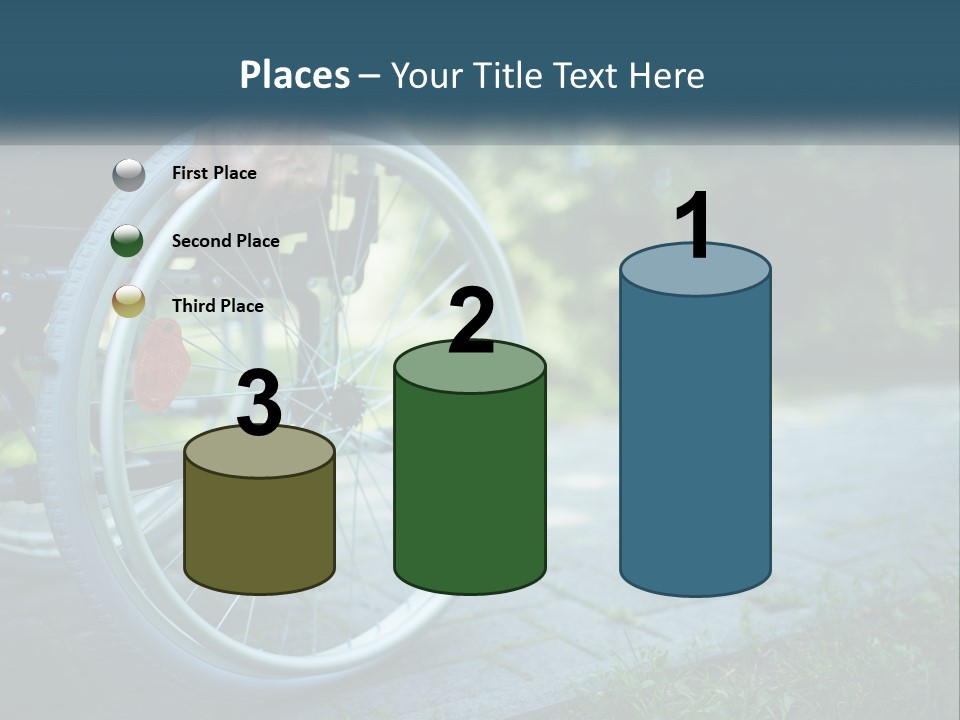 A Person In A Wheel Chair On A Path PowerPoint Template