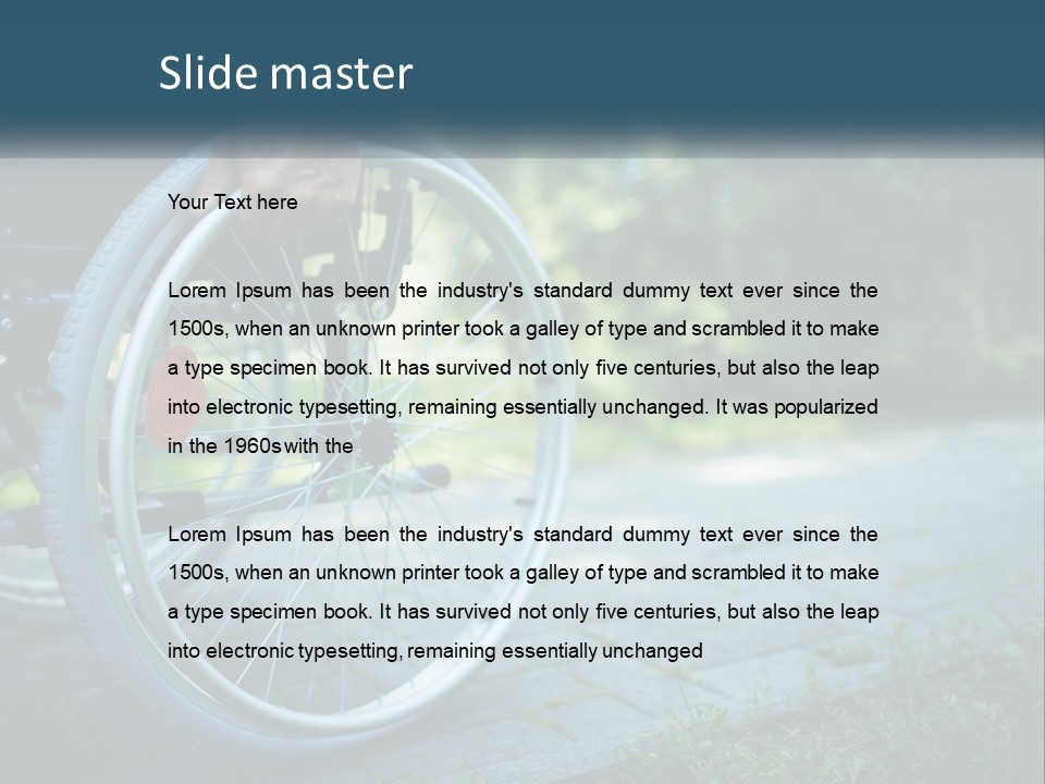 A Person In A Wheel Chair On A Path PowerPoint Template