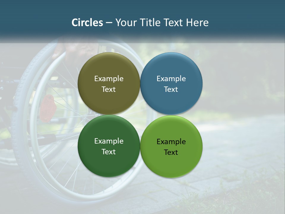 A Person In A Wheel Chair On A Path PowerPoint Template