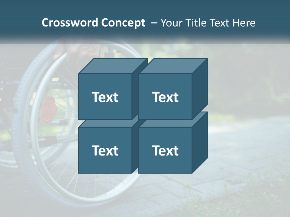 A Person In A Wheel Chair On A Path PowerPoint Template