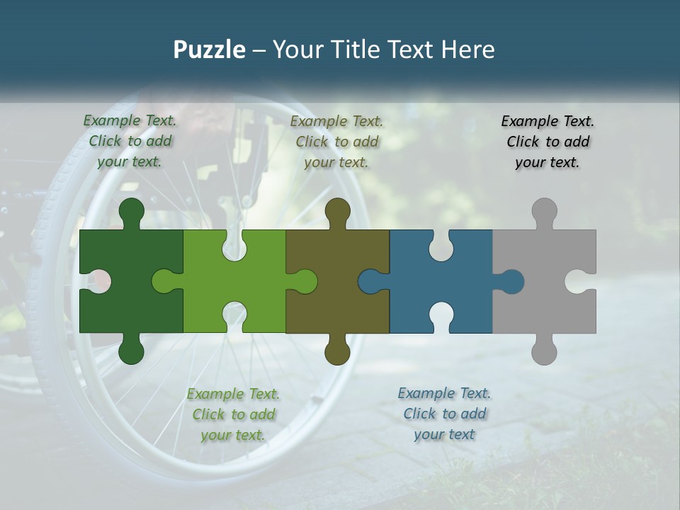 A Person In A Wheel Chair On A Path PowerPoint Template