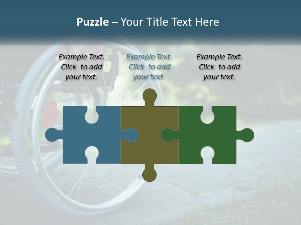 A Person In A Wheel Chair On A Path PowerPoint Template