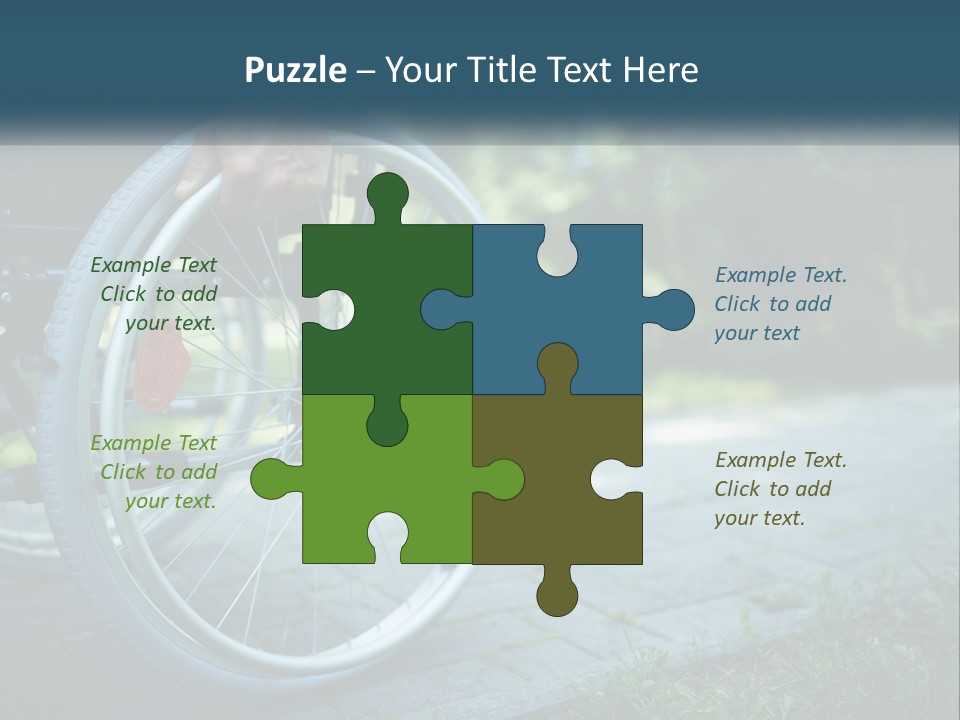 A Person In A Wheel Chair On A Path PowerPoint Template