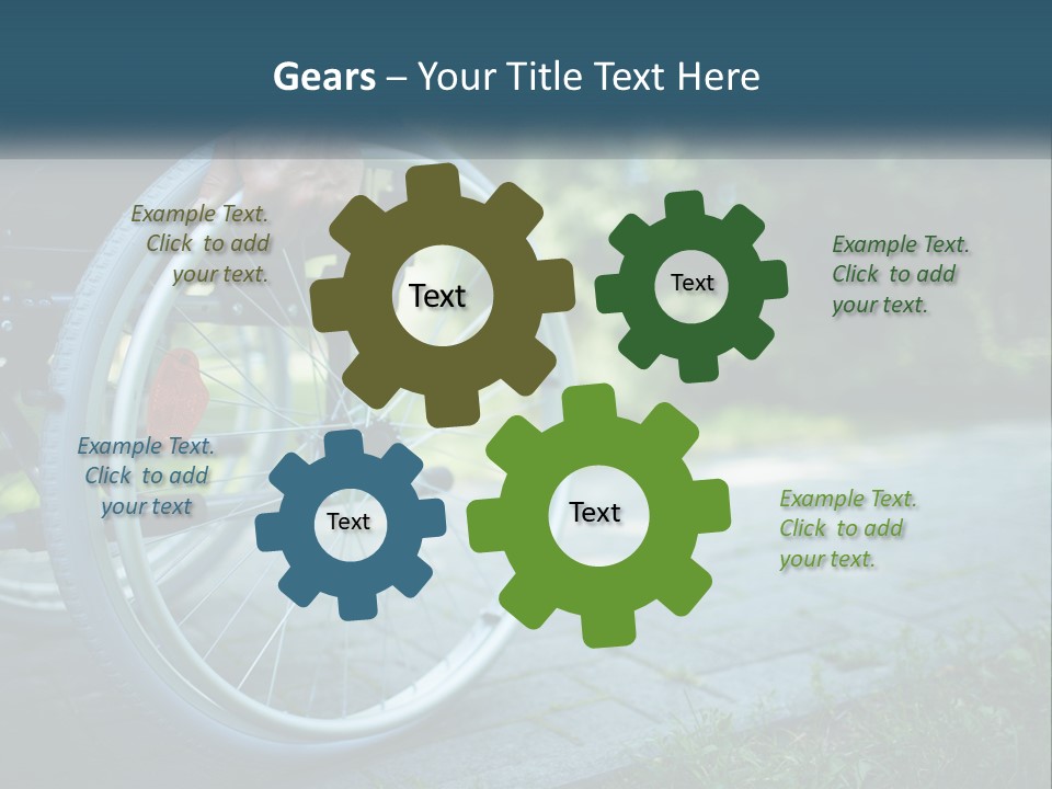 A Person In A Wheel Chair On A Path PowerPoint Template