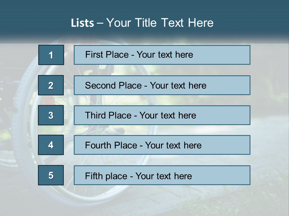 A Person In A Wheel Chair On A Path PowerPoint Template