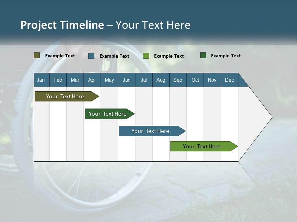 A Person In A Wheel Chair On A Path PowerPoint Template