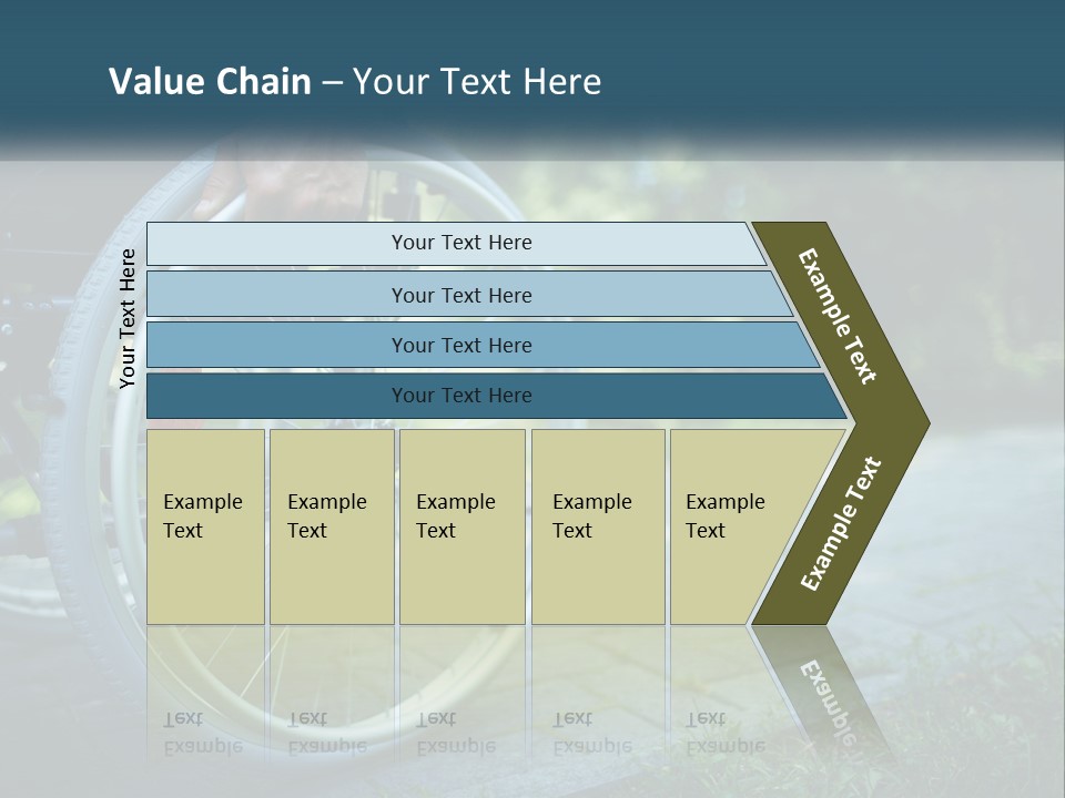 A Person In A Wheel Chair On A Path PowerPoint Template