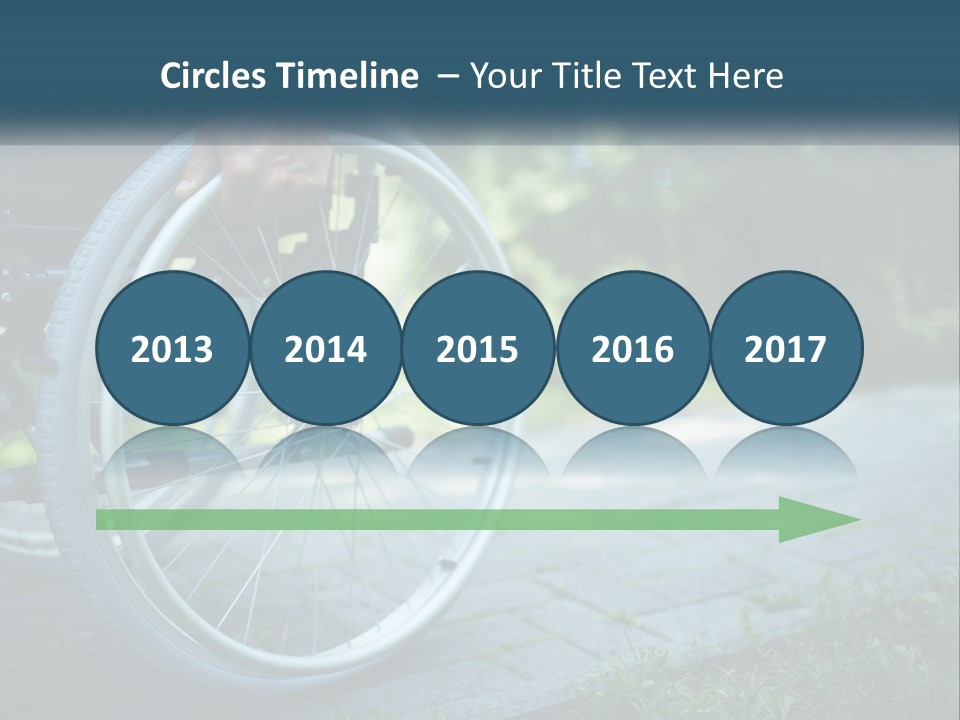 A Person In A Wheel Chair On A Path PowerPoint Template
