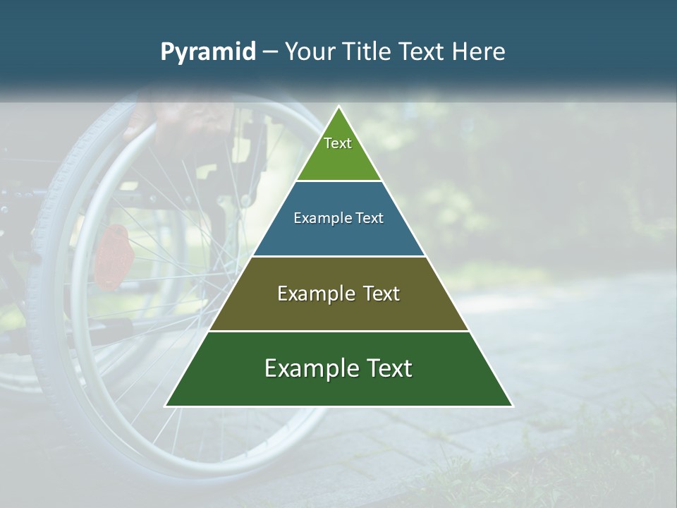 A Person In A Wheel Chair On A Path PowerPoint Template