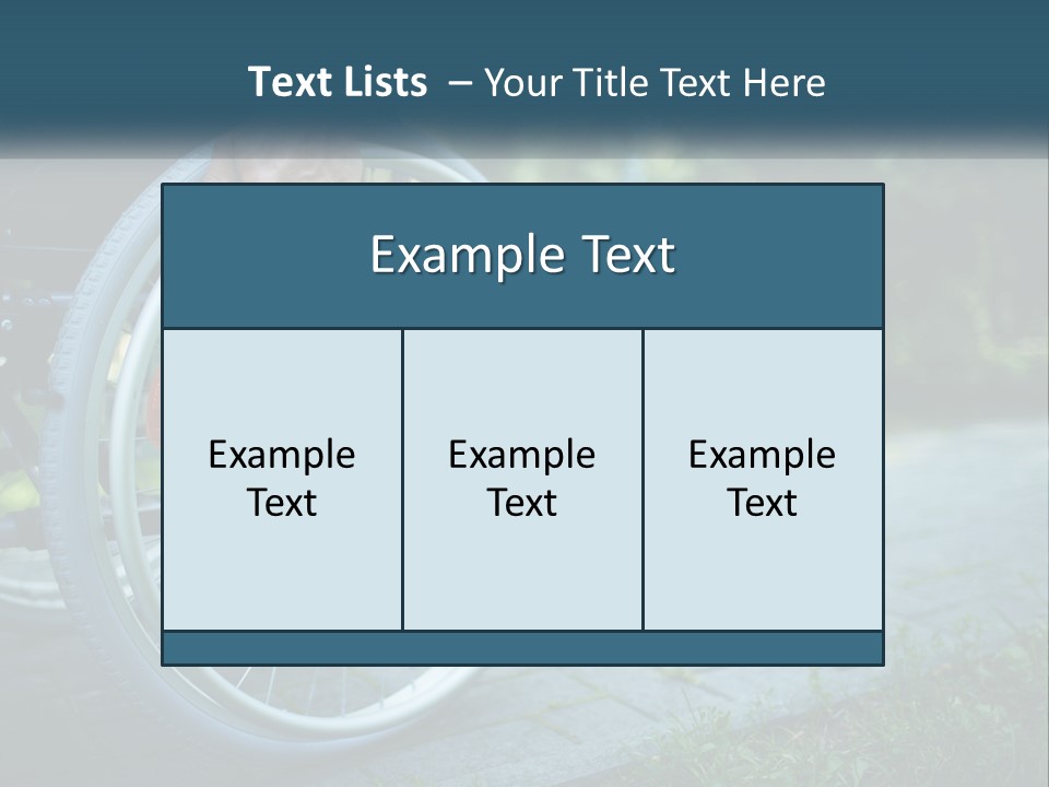 A Person In A Wheel Chair On A Path PowerPoint Template