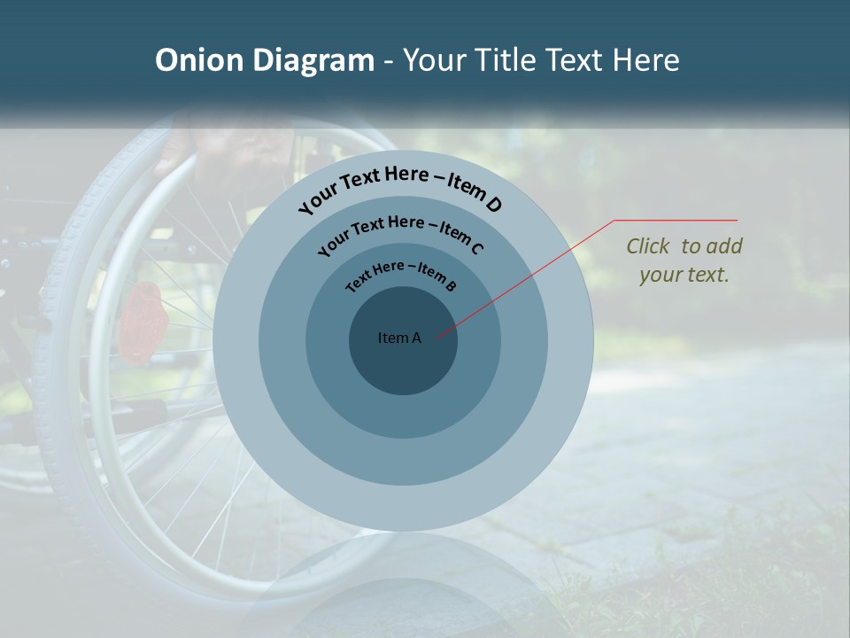 A Person In A Wheel Chair On A Path PowerPoint Template