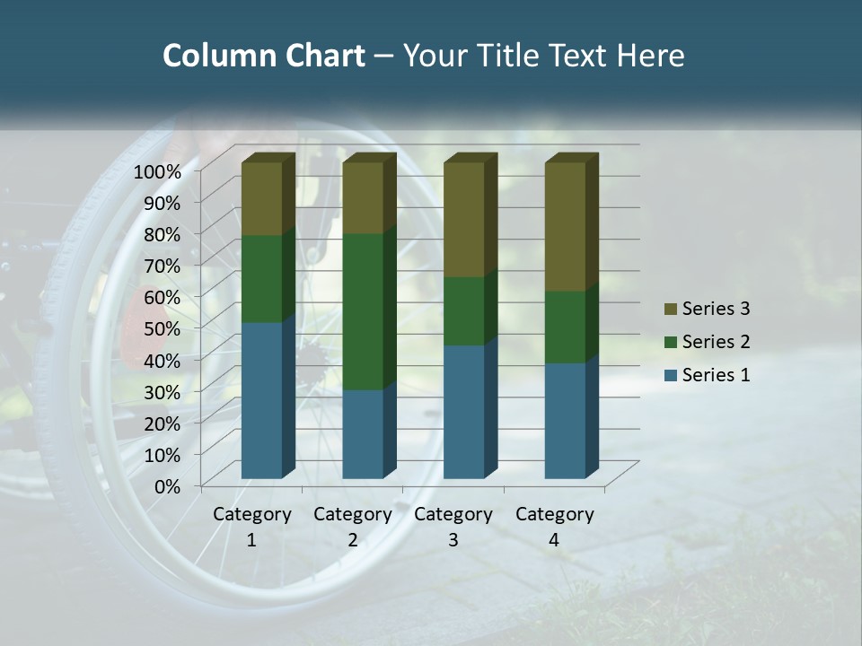 A Person In A Wheel Chair On A Path PowerPoint Template