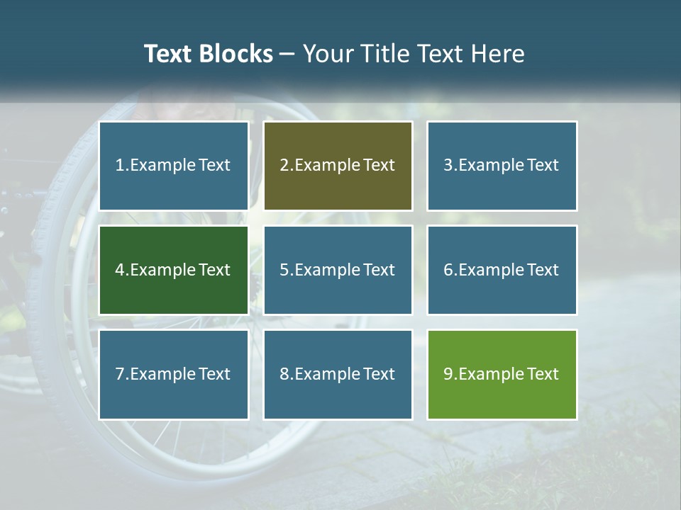 A Person In A Wheel Chair On A Path PowerPoint Template