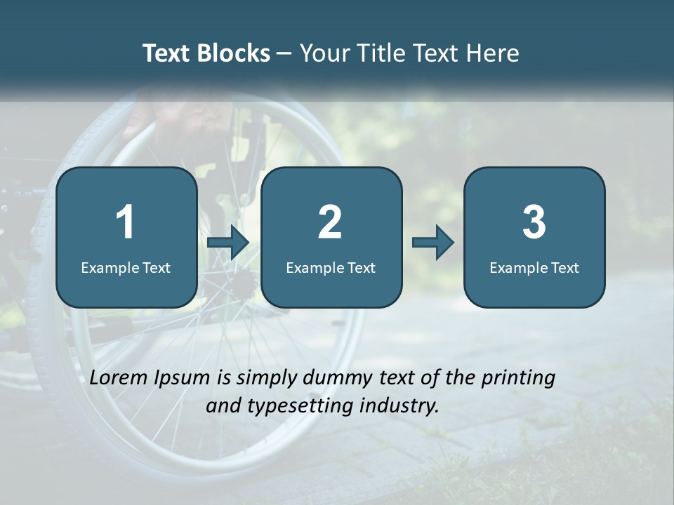 A Person In A Wheel Chair On A Path PowerPoint Template