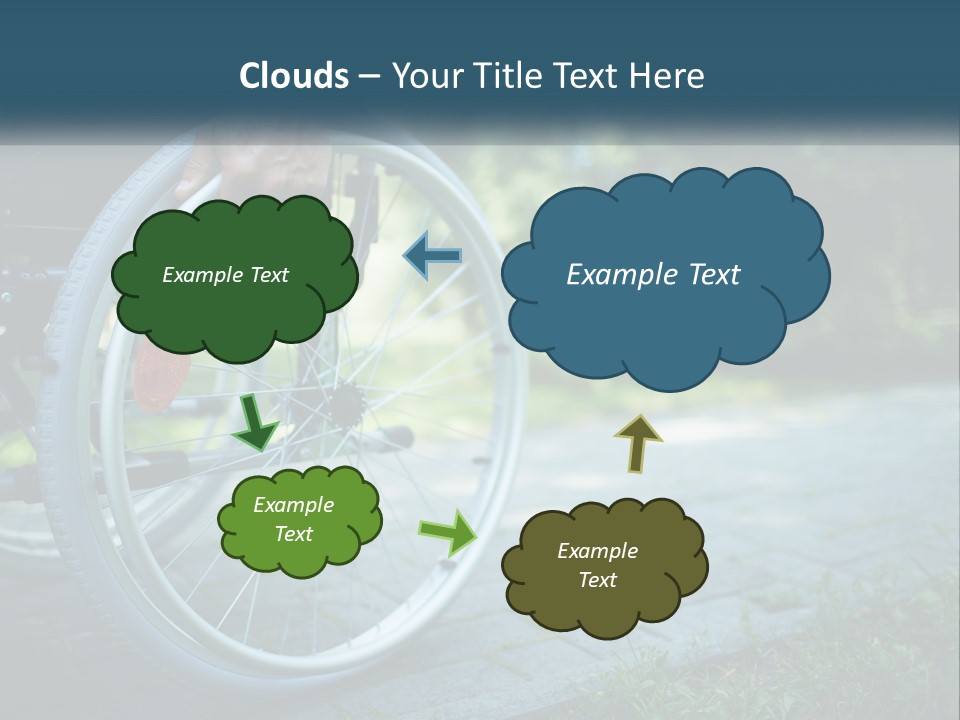 A Person In A Wheel Chair On A Path PowerPoint Template