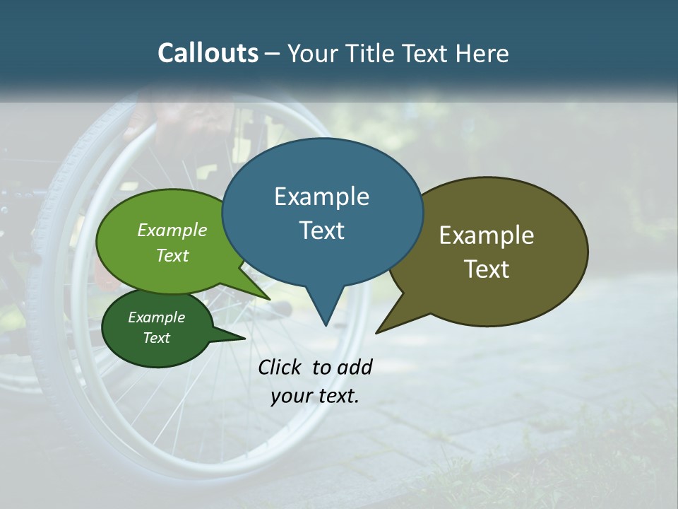 A Person In A Wheel Chair On A Path PowerPoint Template