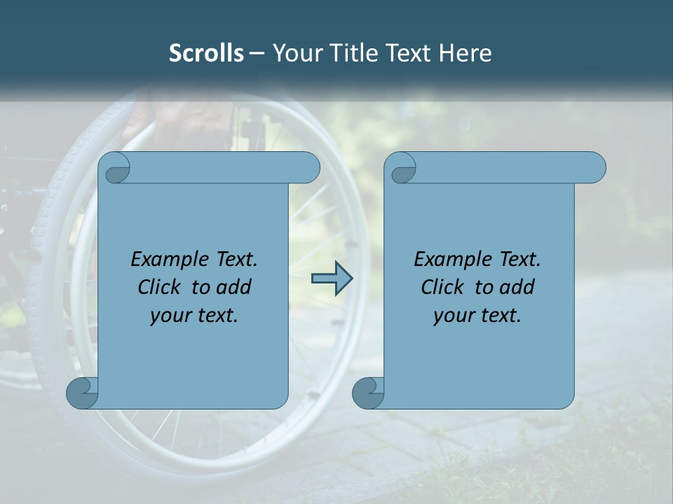 A Person In A Wheel Chair On A Path PowerPoint Template
