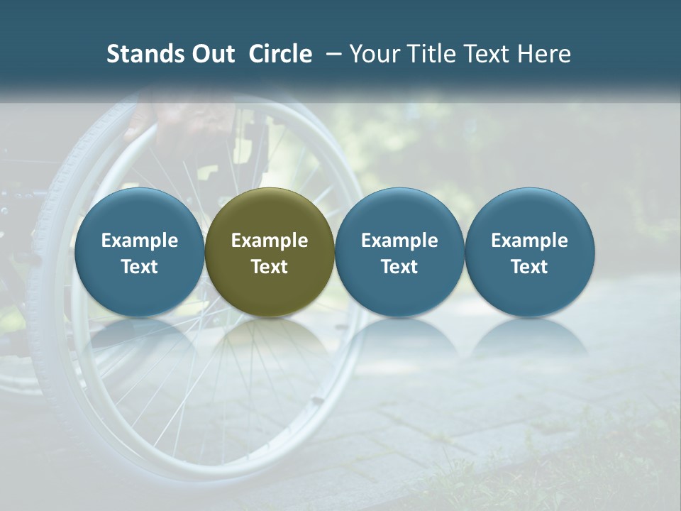 A Person In A Wheel Chair On A Path PowerPoint Template