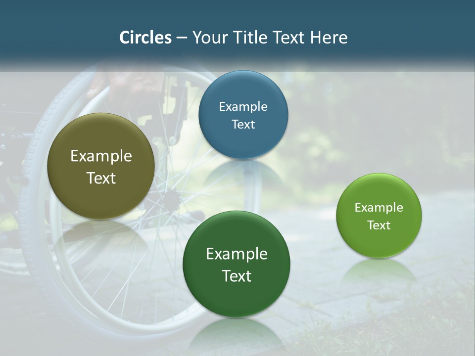 A Person In A Wheel Chair On A Path PowerPoint Template