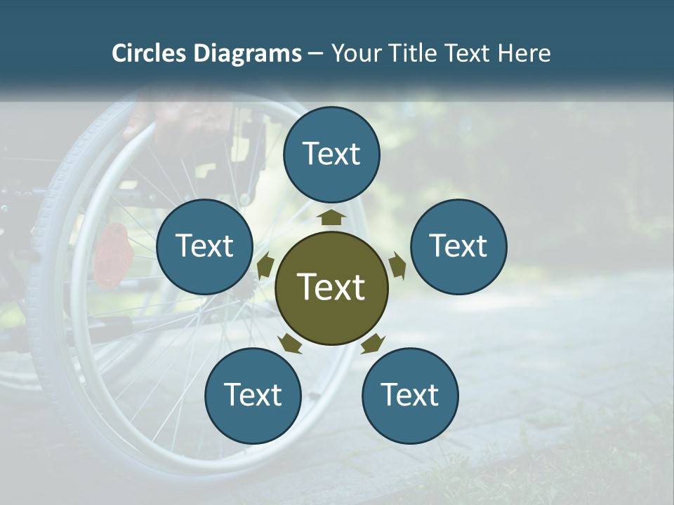 A Person In A Wheel Chair On A Path PowerPoint Template