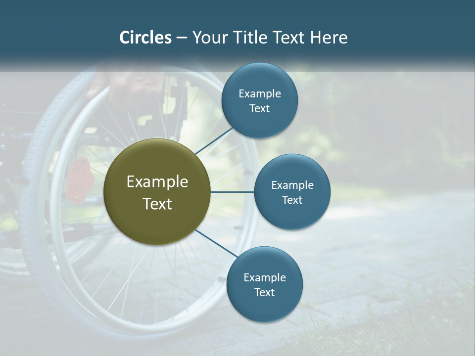 A Person In A Wheel Chair On A Path PowerPoint Template