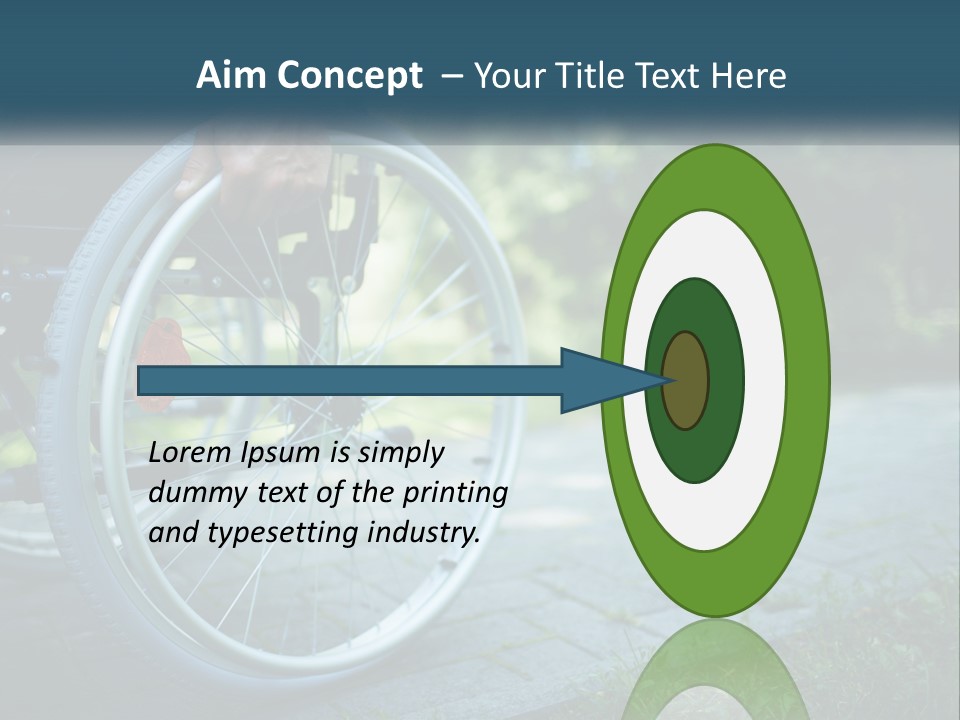 A Person In A Wheel Chair On A Path PowerPoint Template