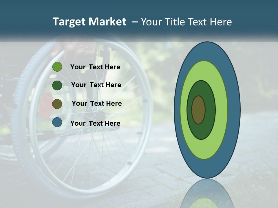 A Person In A Wheel Chair On A Path PowerPoint Template