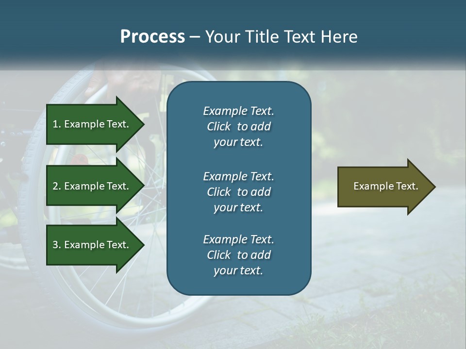 A Person In A Wheel Chair On A Path PowerPoint Template