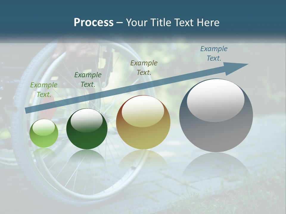 A Person In A Wheel Chair On A Path PowerPoint Template