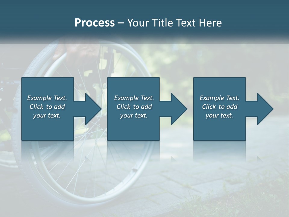 A Person In A Wheel Chair On A Path PowerPoint Template