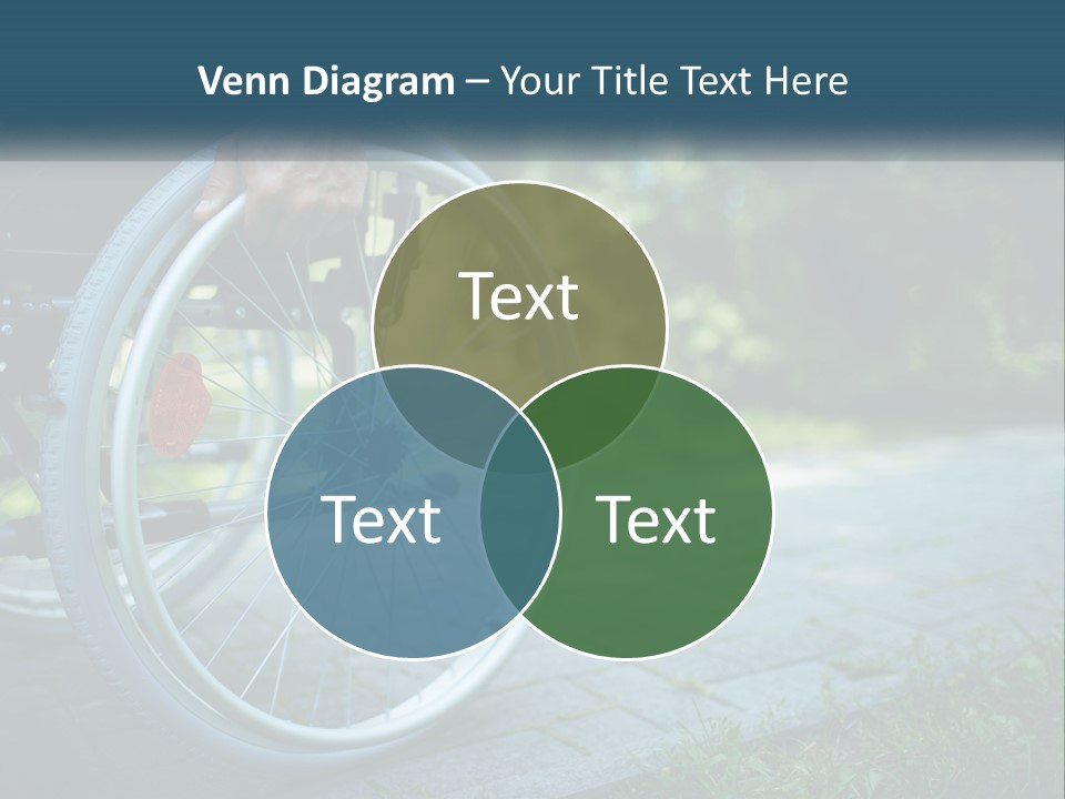A Person In A Wheel Chair On A Path PowerPoint Template