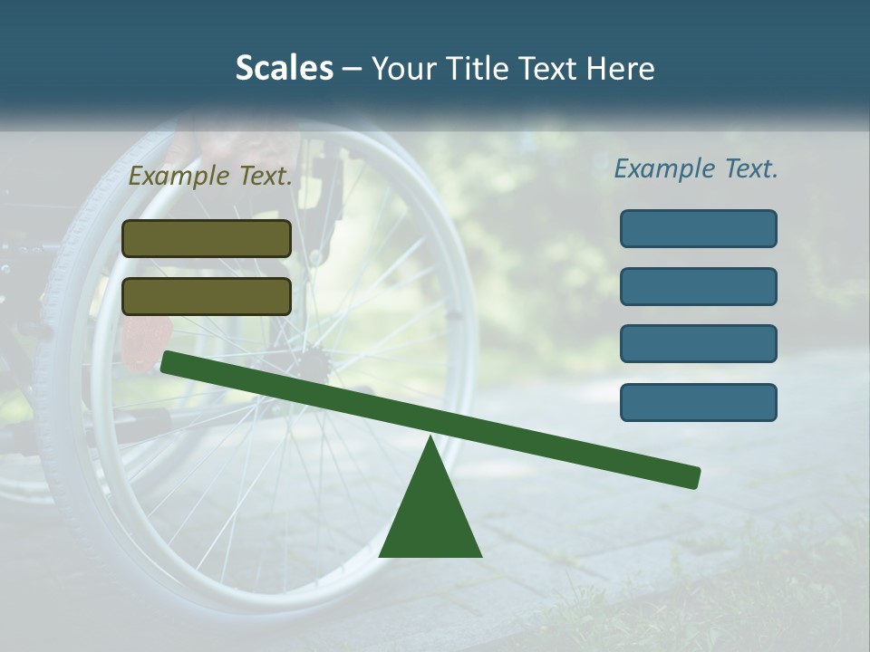 A Person In A Wheel Chair On A Path PowerPoint Template
