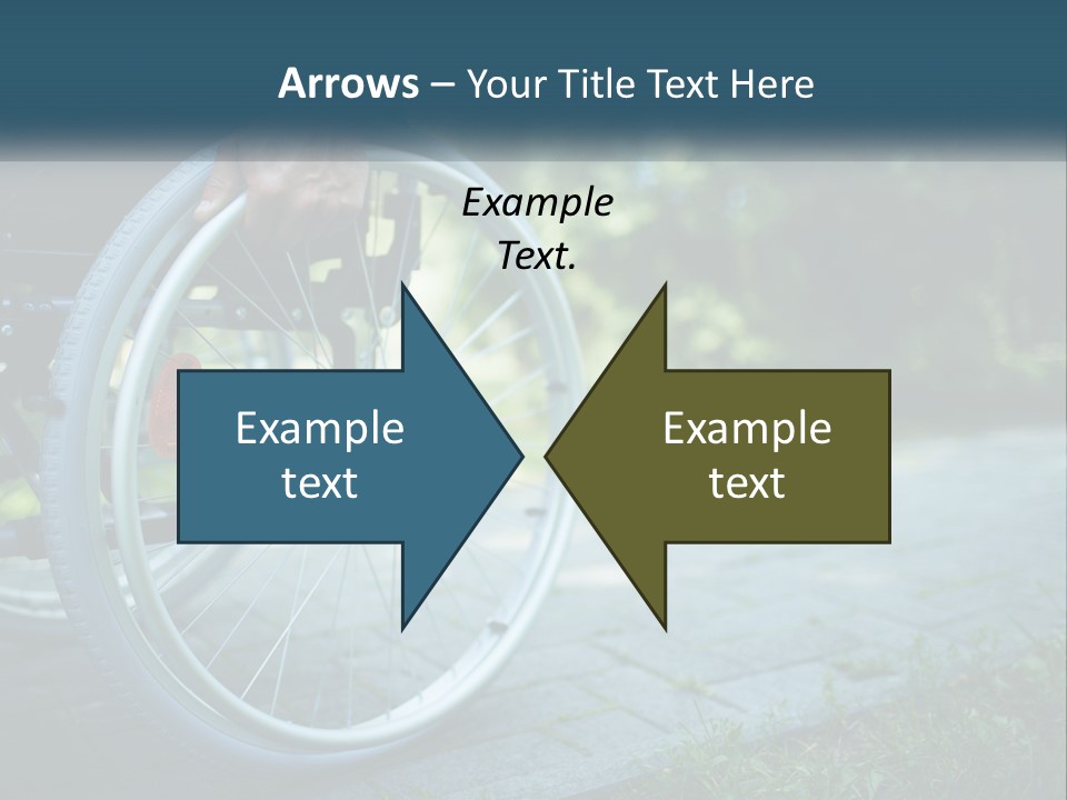 A Person In A Wheel Chair On A Path PowerPoint Template