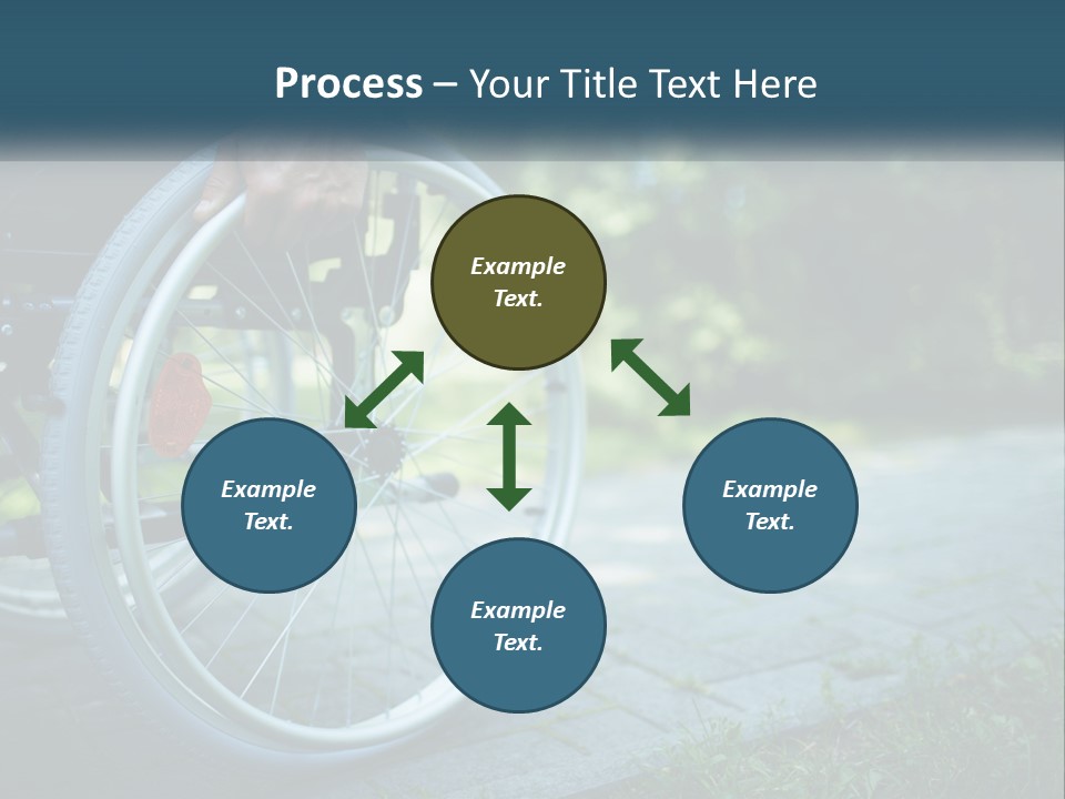 A Person In A Wheel Chair On A Path PowerPoint Template