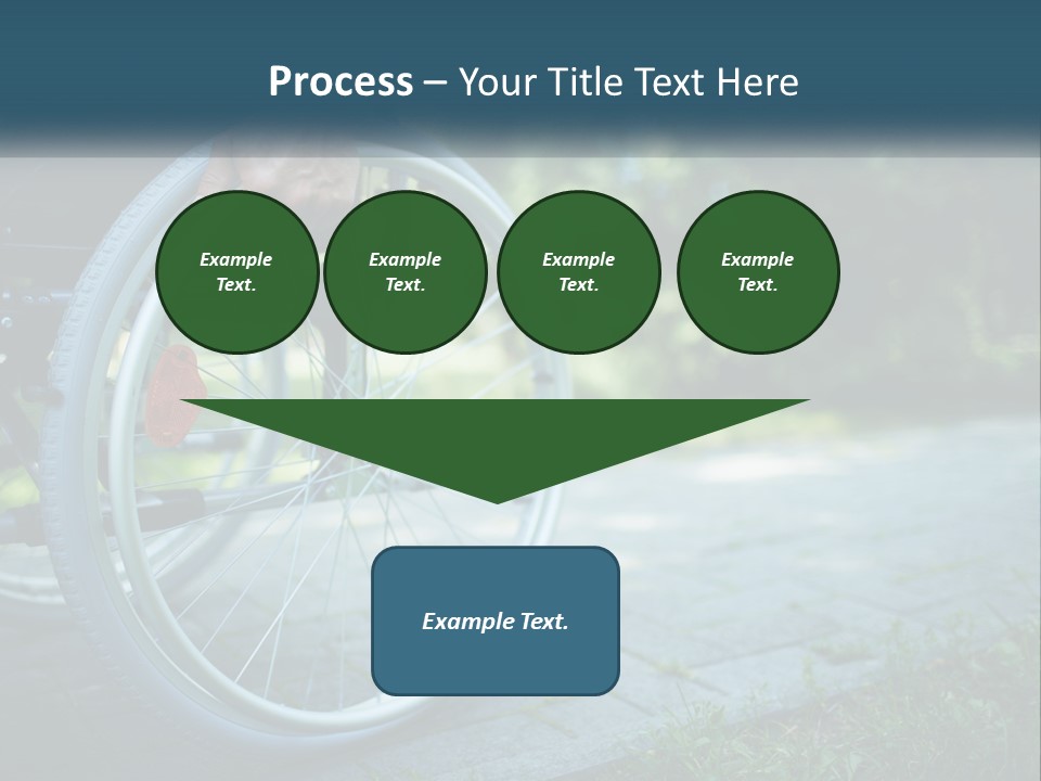 A Person In A Wheel Chair On A Path PowerPoint Template