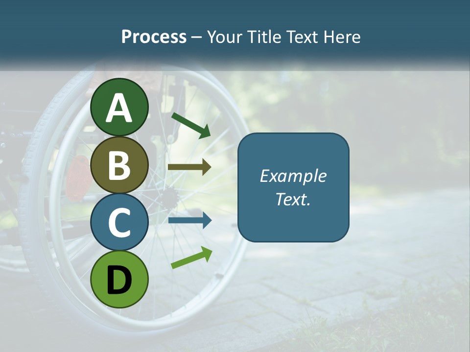 A Person In A Wheel Chair On A Path PowerPoint Template
