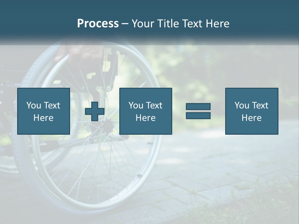 A Person In A Wheel Chair On A Path PowerPoint Template