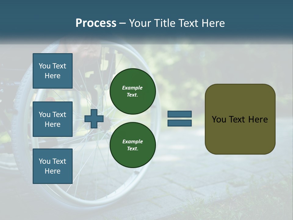 A Person In A Wheel Chair On A Path PowerPoint Template