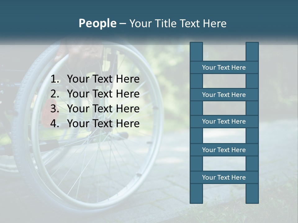 A Person In A Wheel Chair On A Path PowerPoint Template